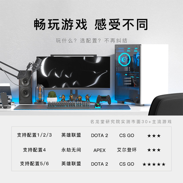 Minglongtang i512400F/GTX1650/1660S/RTX3060/4060/4060Ti ຄອມພິວເຕີຕັ້ງໂຕະເຄື່ອງປະກອບເຄື່ອງ DIY e-sports ເກມເຕັມຫ້ອງການເຈົ້າພາບ