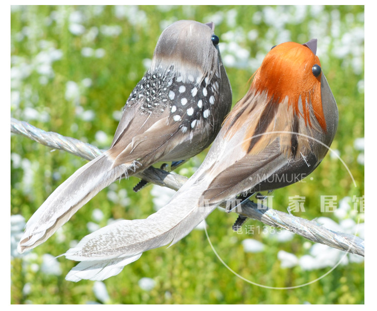 Mô phỏng Trang trí Chim Trang trí Fake Bird True Feather Mô phỏng Sparrow Bọt Feather Bird Trang trí Đạo cụ - Trang trí nội thất xây tường trang trí phòng khách
