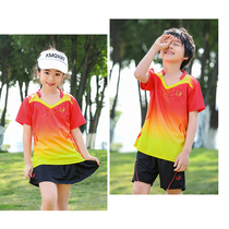 Childrens badminton clothes suit boys girls table tennis clothes speed dry children badminton match sports uniforms