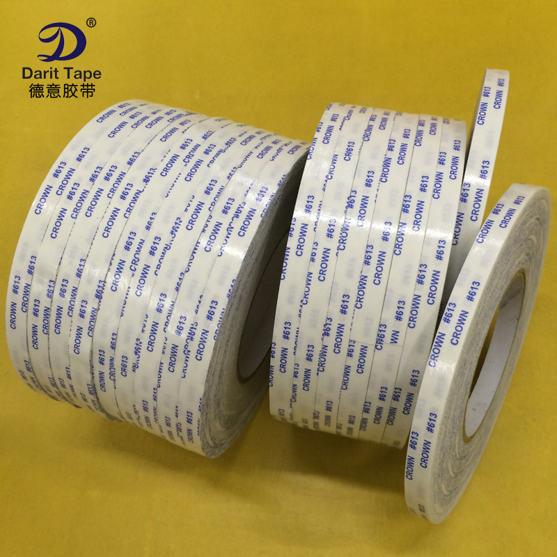 Crown CROWN#613 double-sided tape Strong adhesion ultra-thin high-temperature cotton paper double-sided adhesive 1-2-3-4-5*50M