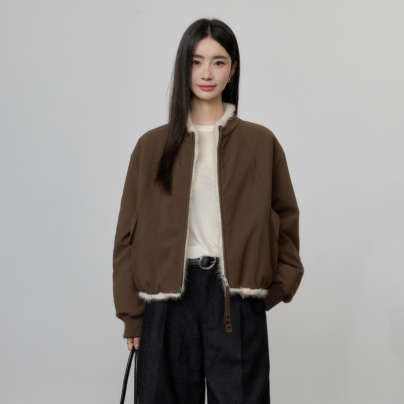 Double-Sided Thousand Gold 2025 New Qinggen Mink Fur Coat Women's Short Reversible Winter Jacket Parka Overcoat