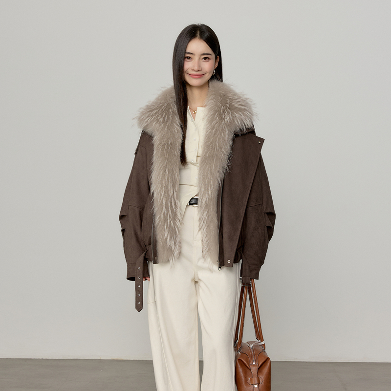 Paris Night Dream 90 White Goose down Jacket Women's Mid-Length Raccoon Fur Collar Parka Winter Coat Paris Night Dream 90 White Goose down Jacket Women's Mid-Length Raccoon Fur Collar Parka Winter Coat