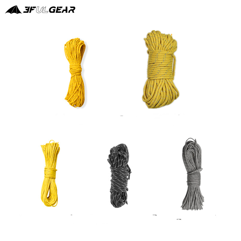 Outdoor Camping Tent Rope Sky Curtain Fixed Pull Rope Windproof Reflective Anti-Tripping Rope Plus Coarse Nylon Vigorous Horse Clothesline