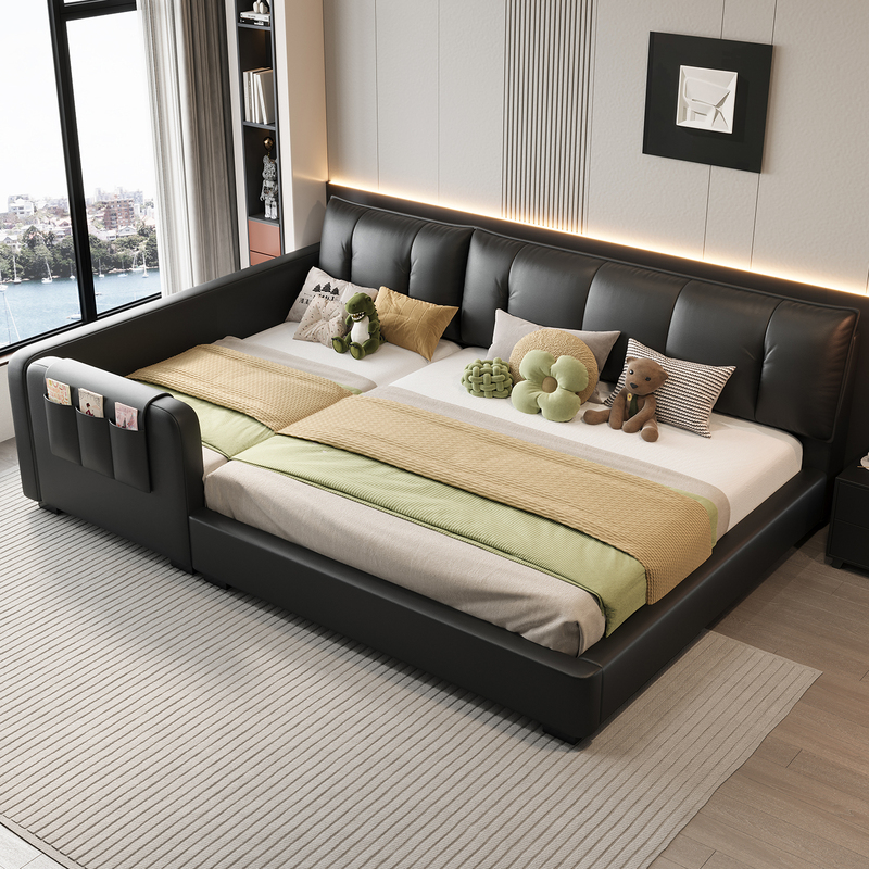 Parent-Child Bed for Families with Two Children, Large Bed for a Family of Three or Four, 3m Separate Beds That Don'T Disturb Each Other, Mother-Child Bed, Splicing Bed for Three or Four People