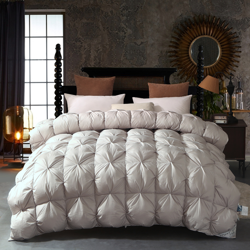 Vải lụa mềm xoắn bánh mì vỏ duvet vỏ bán thành phẩm tại chỗ tự đổ vịt ngỗng xuống duvet cover chống khoan chăn cotton