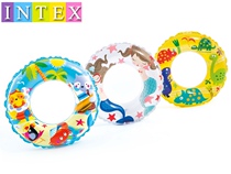 Authentic INTEX-59242 Inflatable Transparent Float Cartoon Lifebelt Swimming Ring Swimming Ring Diameter 61cm