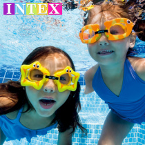 Authentic Intex Fashion Kids Swimming Glasses Diving Glasses Boys Girls Waterproof Fog Resistant High Definition Professional Swimming Glasses