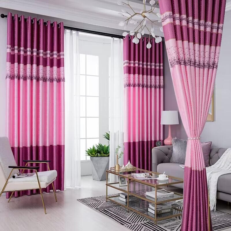 Simple Modern Lace Splicing Ready-Made Curtains Blackout Curtains Partition Curtains Living Room Balcony Special Price Curtains Simple Curtains