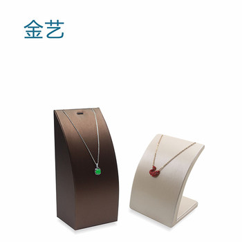 Gold art standing necklace display pendant