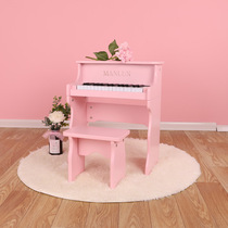 Manlun childrens piano 30 keys baby baby toy small piano year-old gift Wooden pink for beginners