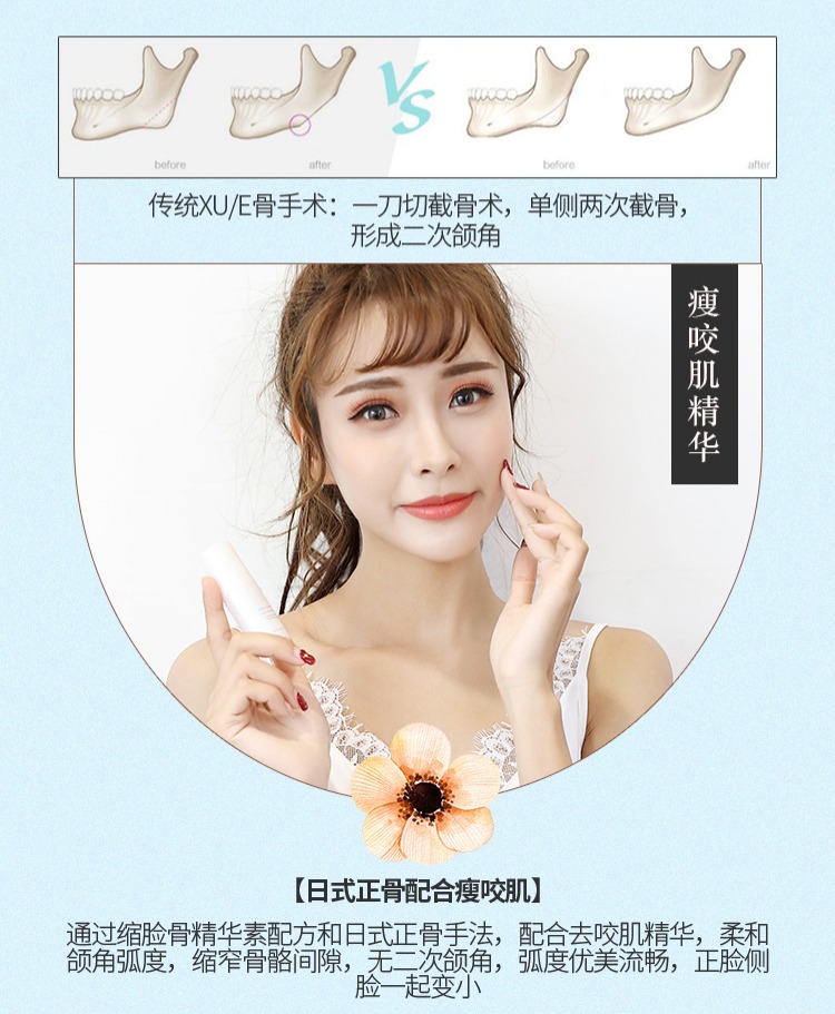 Masseter Essence Face Bone Bone Firming Thin cải thiện nhân vật quốc gia Face High Tibial Mandible Facial Lifting Firming 30ml serum hàn quốc