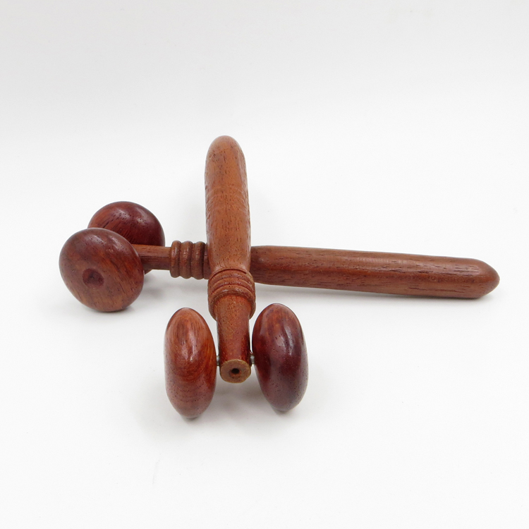 Vietnamese Incense Wood Massager Eye Massager Double Wheel Nose-Beam Massage Scraping Nose Acupoint Solid Wood Massager