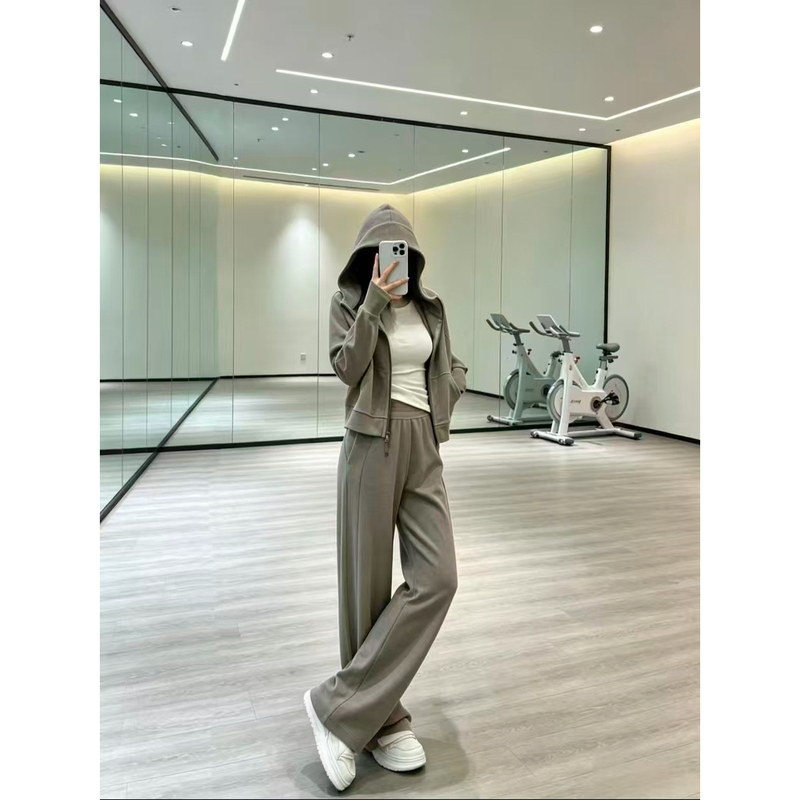 Cangmei Women's Clothing - Casual Hooded Sports Waffle Set (It's Recommended to Order a Size Up!) Cangmei Women's Clothing - Casual Hooded Sports Waffle Set (It's Recommended to Order a Size Up!)