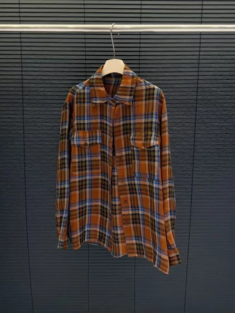 Cangmei Women's Clothing - Linen Plaid Design Shirt