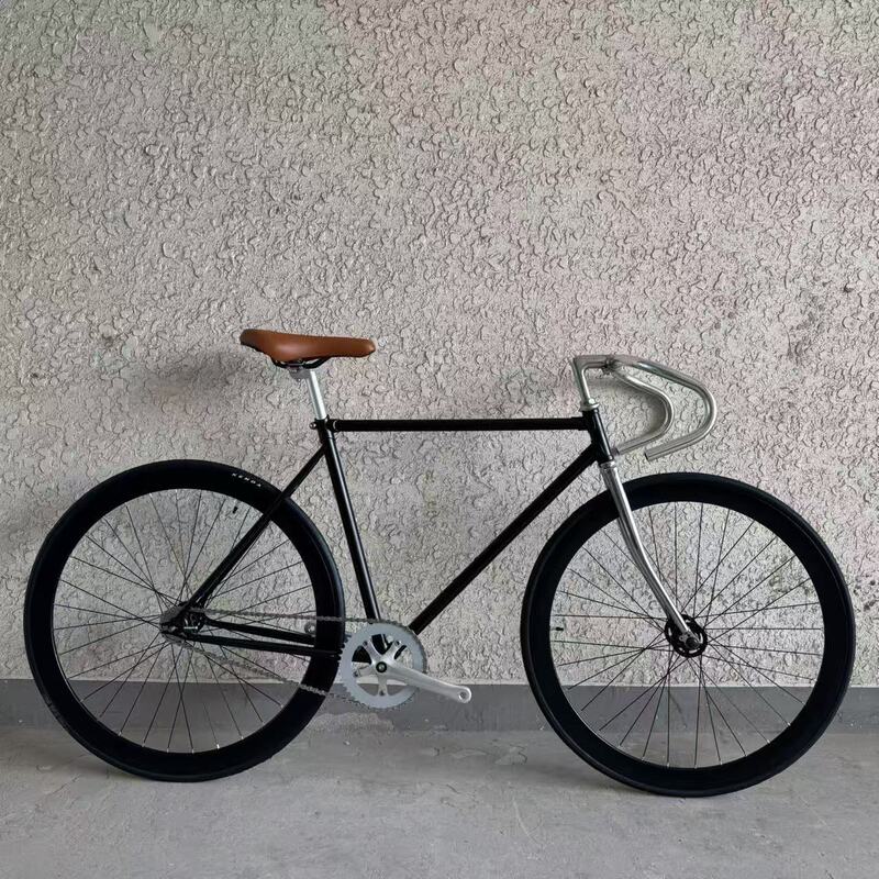 Vintage Fixed Gear Bicycle with Electroplated Paint for Male and Female Students, Reverse Riding, Reverse Braking, Fixed Gear, Preferred Choice