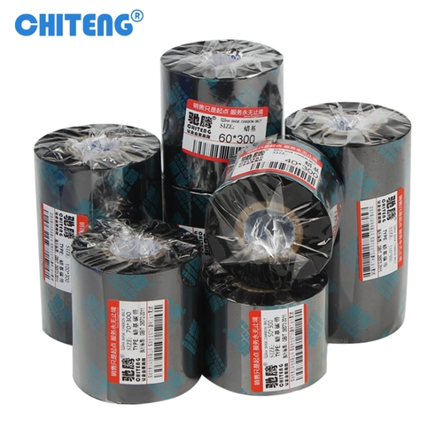驰腾 Углубленные углеродные носители на основе воскового уровня 60 70 80 90 110 мм*300 м штрих -кодовой медная версия медной версии не -глупого клейкой бумаги Термическая перенос