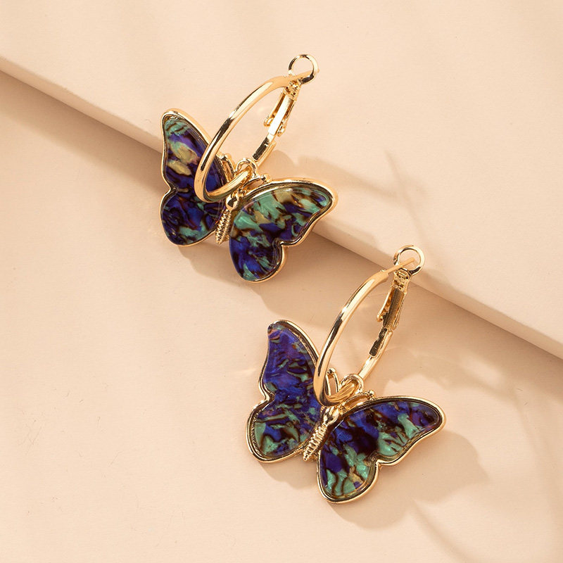 Butterfly Earrings in Burgundy