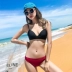 Mùa hè 2020 áo tắm lưới màu đỏ mới hợp thời trang nữ du lịch siêu tiên ba mảnh bikini sexy nội y Hàn Quốc - Bộ đồ bơi hai mảnh