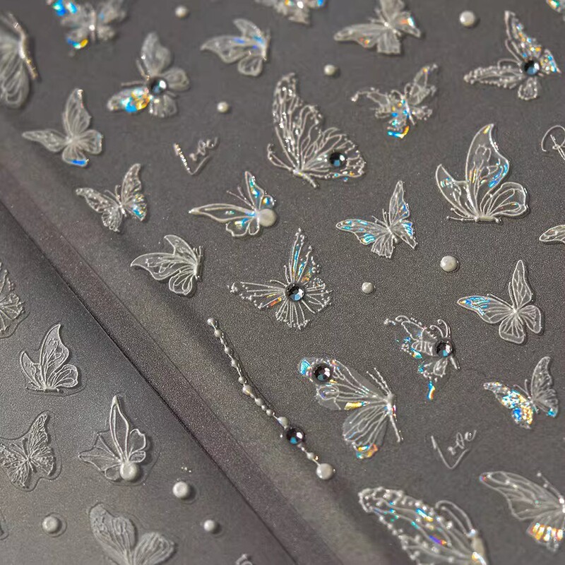 Super Fairy-Like Butterfly Concert Face Stickers, Nail Art, Stage Makeup, Children's Sequin Diamond Face Decorations, Glue-Free