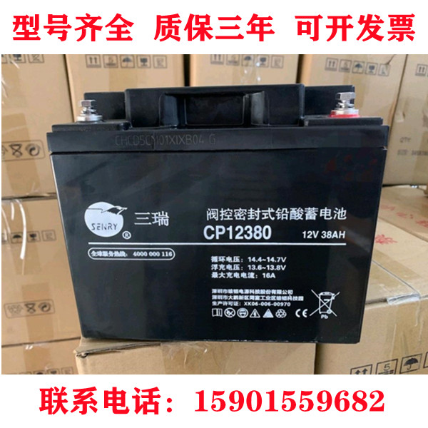 Triple Ray Storage Battery 12V38AH Fire CP12380F DC Screen 6FM38 Room UPS Emergency Power 40