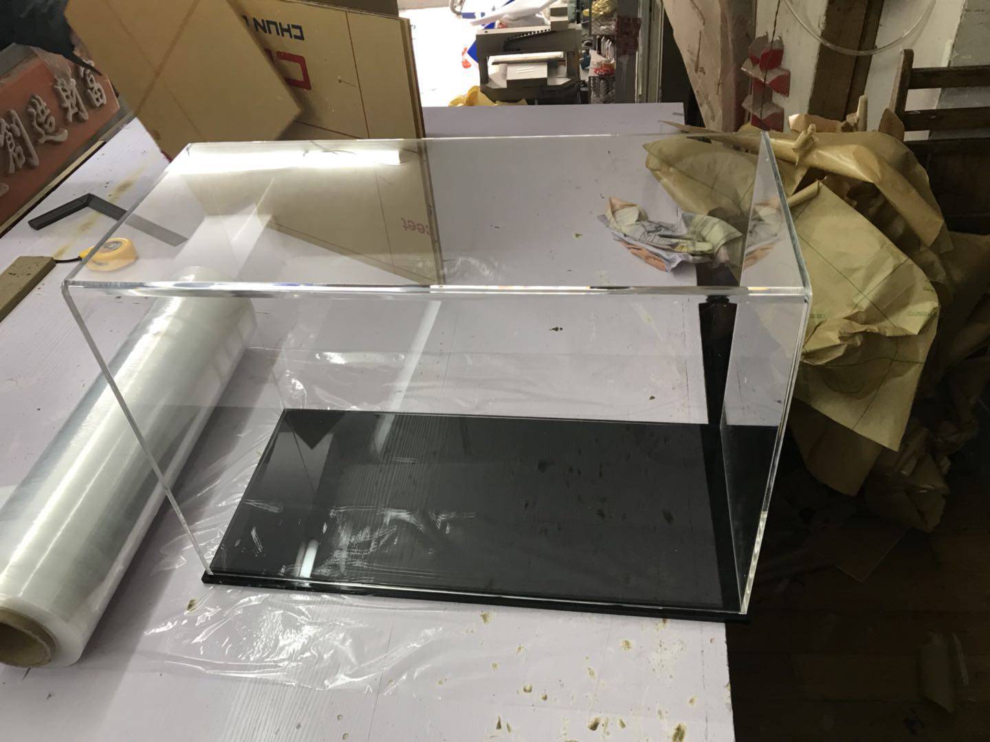 High transparent acrylic hot bending plexiglass display cover Toy model model exhibition transparent dust cover