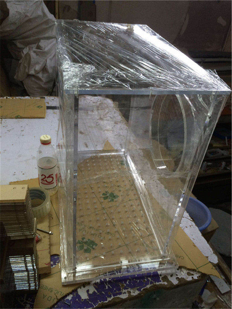 High transparency acrylic plexiglass experiment box detachable assembly organic box Custom display storage box