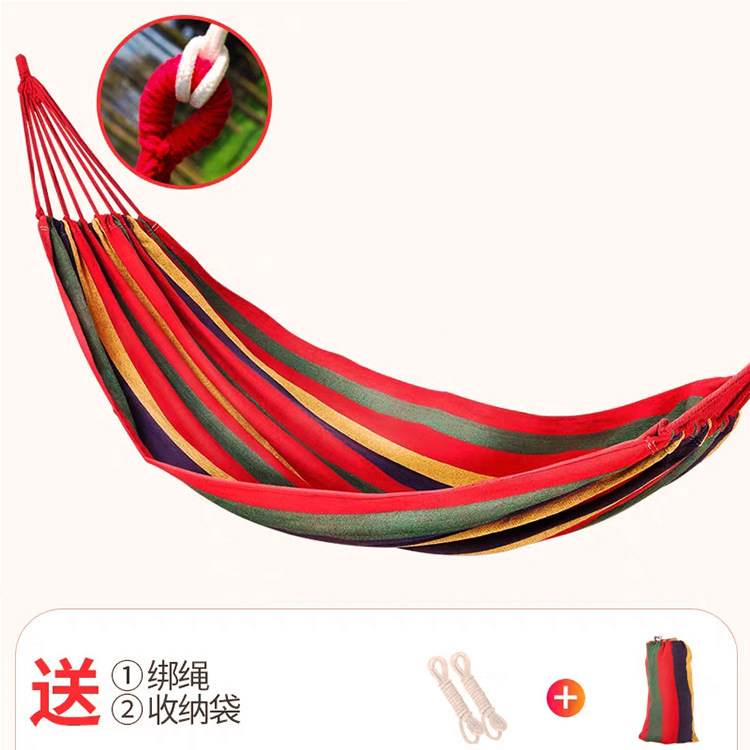 Hammock Outdoor Double Anti-Side Flap Single Student Indoor Dorm Room Dorm Room Thickened Canvas Lazy Human Hanging Chair