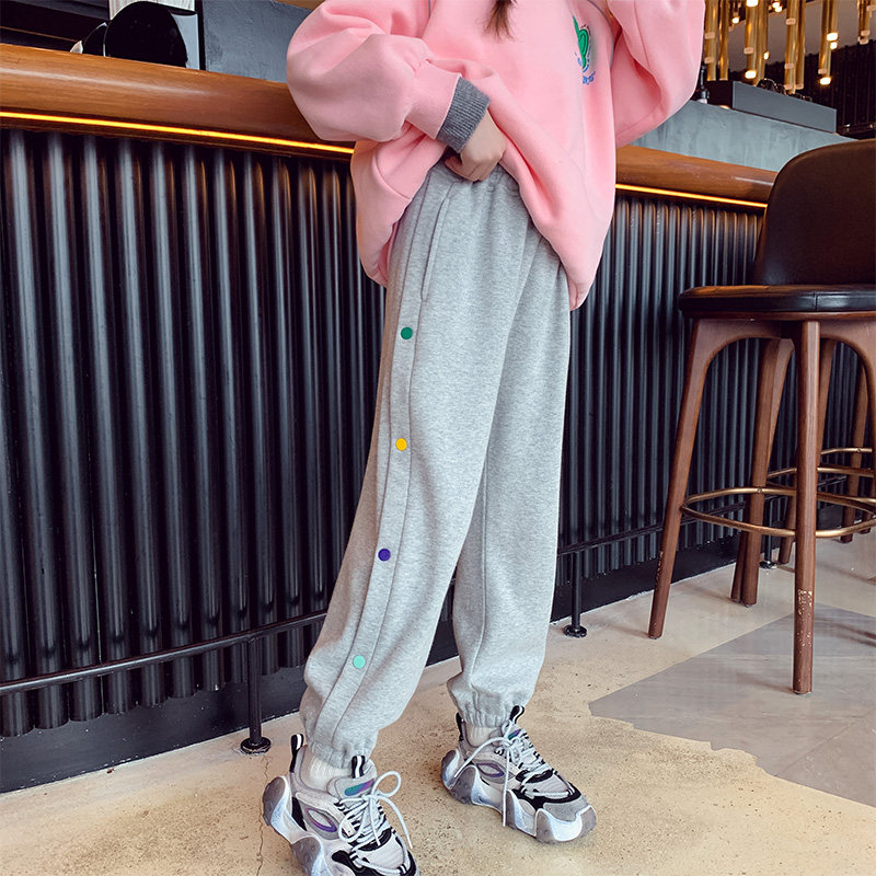 Girl Gush Pants Integrated Suede Autumn Winter Outwear Sweatpants Tennis Red Girl Dress 2022 New Wave Trendy Trackpants