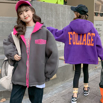 Girl Jacket Autumn Winter Gross Sweater Gush Cashmere Net Red Girl Clothing 2022 New Tide Trendy Han Fan Dress