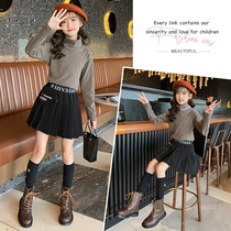 Girls undershirt thicken CUHK Tong High collar autumn Winter Han Fan Chaughong clothes tennis Red girl clothes 2022 new wave trendy