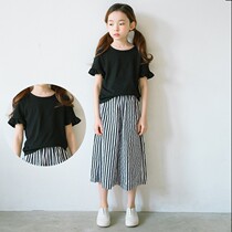 Girl Body T-shirt Jacket Foreign Air Children Short Sleeve Female Ten-year-old Girl Summer Clothing Little Girl Summer Dress This Year New