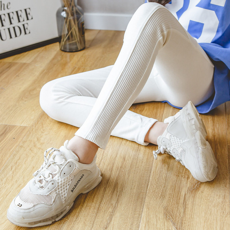 Girl inside lap pants spring outside wearing big boy ladies pants spring length pants Children's autumn clothes 2022 New foreign pie