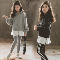Girls  sweaters Korean version of the tide of foreign childrens clothing spring 2021 new spring big virgin clothing 12-15 years old