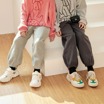 Girl Pants Autumn Winter Exterior Wearing Loose Plus Suede Sports Pants CUHK Girl Children Dress 2022 New Wave Trendy Sweatpants