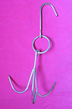 Cross hook tripods hook Three-foot hook stainless steel with ring tripods hook hanging meat hook Hook Fishing Triangle Hook Hook