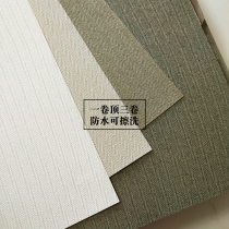 Spot South Korea LG wallpaper scrub wallpaper Nordic vertical strip pattern plain American gray green AB version bedroom living room