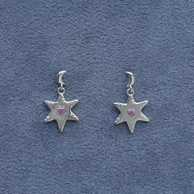 [Same Style as Ouyang Nana] Sale E Pepe Pepper Salt·Sterling Silver Starlight Earrings Christmas Gift