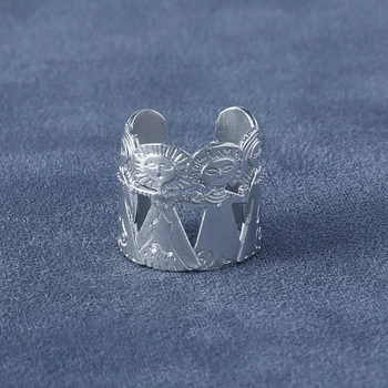 Sale e pepe pepper and salt sterling silver poseidon ring