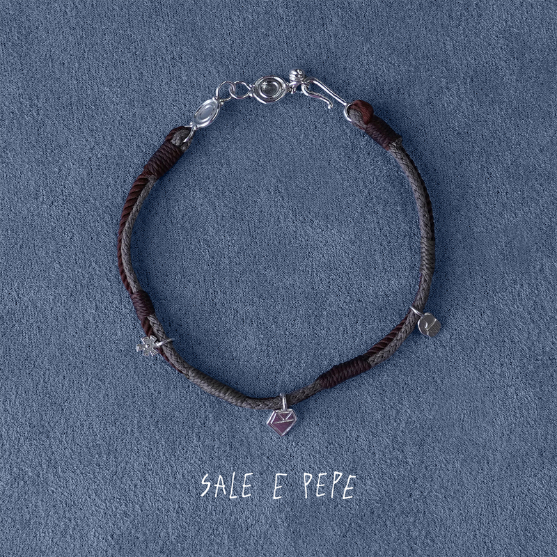 Sale E Pepe Pepper Salt·Pure Silver Magic Two-Color Braided Rope Bracelet Sale E Pepe Pepper Salt·Pure Silver Magic Two-Color Braided Rope Bracelet