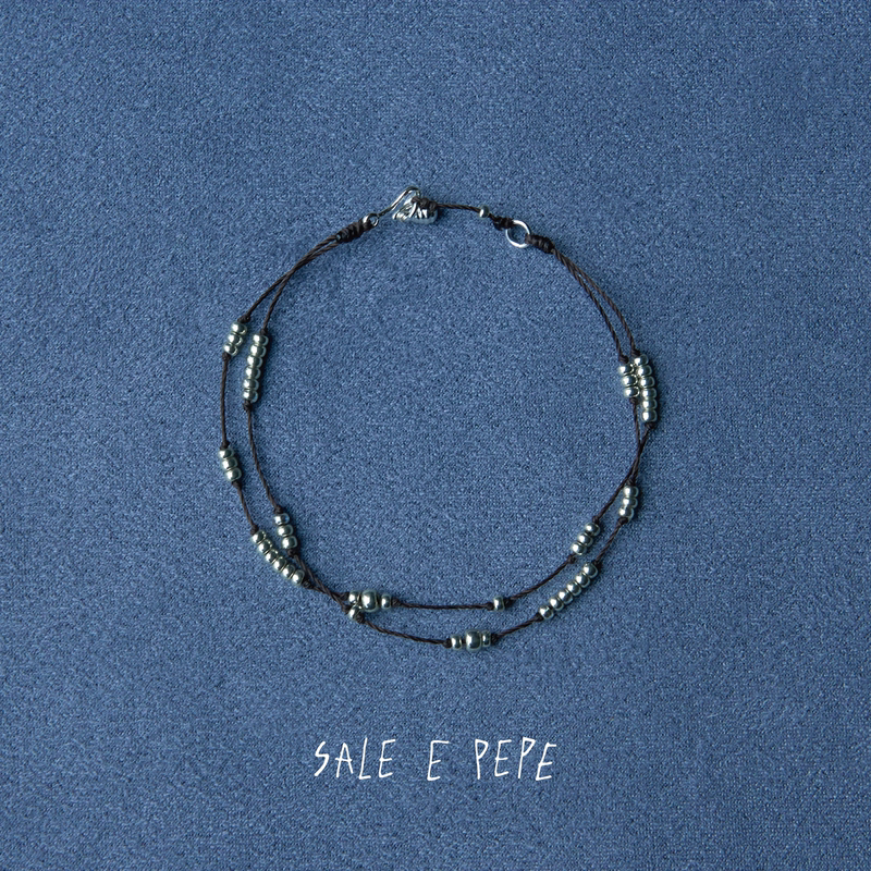 Sale E Pepe Pepper Salt·Sterling Silver Glass Double-Layer Braided Rope Bracelet