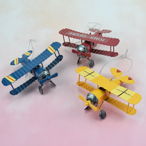 Birthday cake decoration retro biplane model ornaments boy boy theme scene baking dessert table