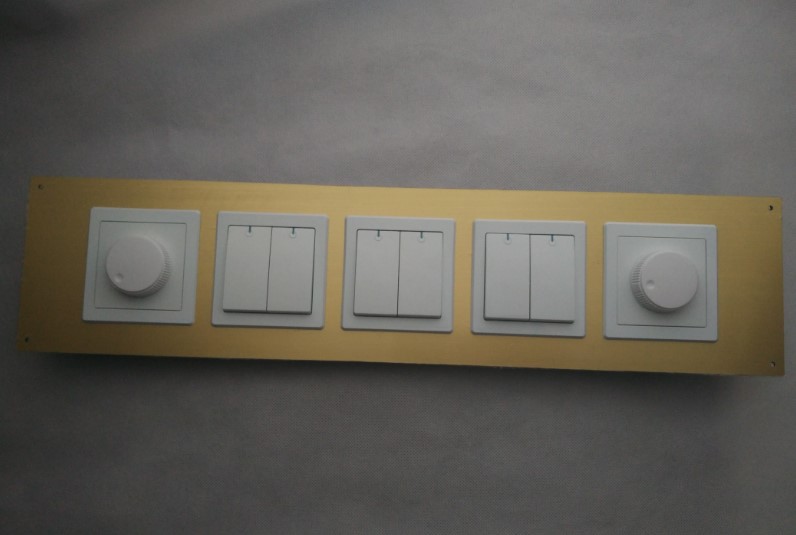 Aluminium face bedroom panel hotel hotel bedside table power collection control panel linked one-piece switch bedside control panel