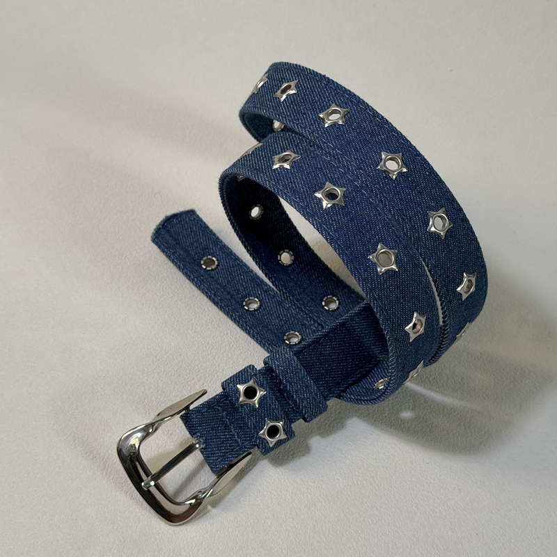 2026 New Retro Star Studded Denim Belt Y2K Versatile with Jeans Women's Belt with a High-End Feel 2026 New Retro Star Studded Denim Belt Y2K Versatile with Jeans Women's Belt with a High-End Feel