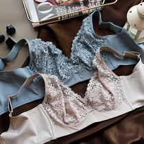 Mulberry silk high-grade lace thin collection of sub-Milk widened seamless underwear adjustment type big chest small text bra sexy