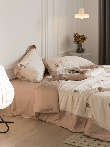 Комплект, простыня, пододеяльник, французский стиль, с вышивкой, 60 шт, 4 предмета, постельные принадлежности