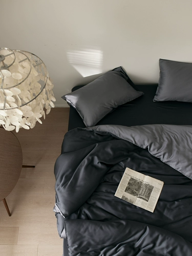 Двусторонний шелковый комплект, простыня, пододеяльник, 60 шт, 4 предмета, простой и элегантный дизайн, постельные принадлежности