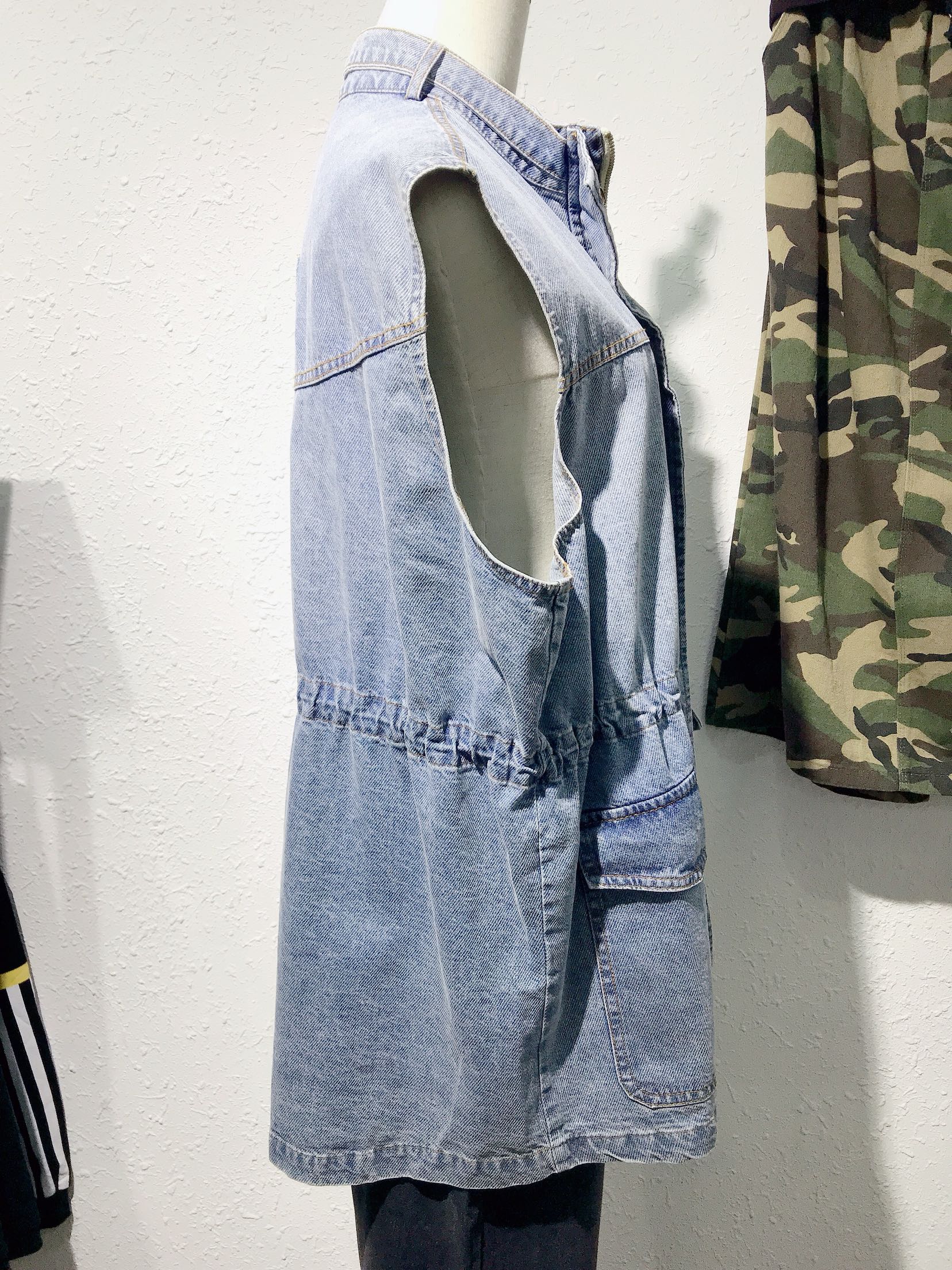 Châu Âu ga đầu thu denim vest nữ lỏng lẻo Sinh viên Hàn Quốc hoang dã dụng cụ BF không tay áo vest kích thước lớn - Áo thể thao áo khoác nam the thao