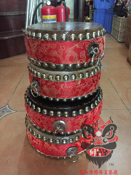Super-valued Popularity Bifacial Theatre Drum Dau Family Traditional Farthing Drums of Foal Mountain Awakening Lion Performance Props Manufacturer
