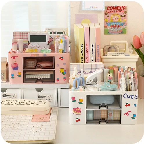 Держатель для ручек для ящиков для школьников, вместительные и большые универсальные канцтовары, милая детская коробка для хранения для мальчиков