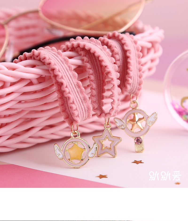 Trái tim gió của cô gái có thể được sử dụng làm vòng tay của vòng tay có thể được Hàn Quốc dễ thương băng cao su tóc vòng net dây tóc đỏ - Vòng đeo tay Clasp vòng lv